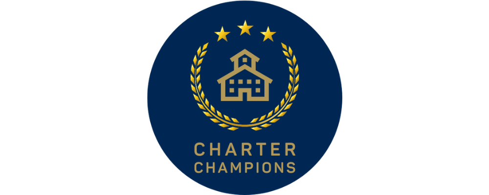 Charter Champions logo white background