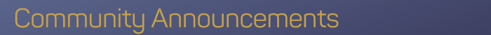 Community Announcements