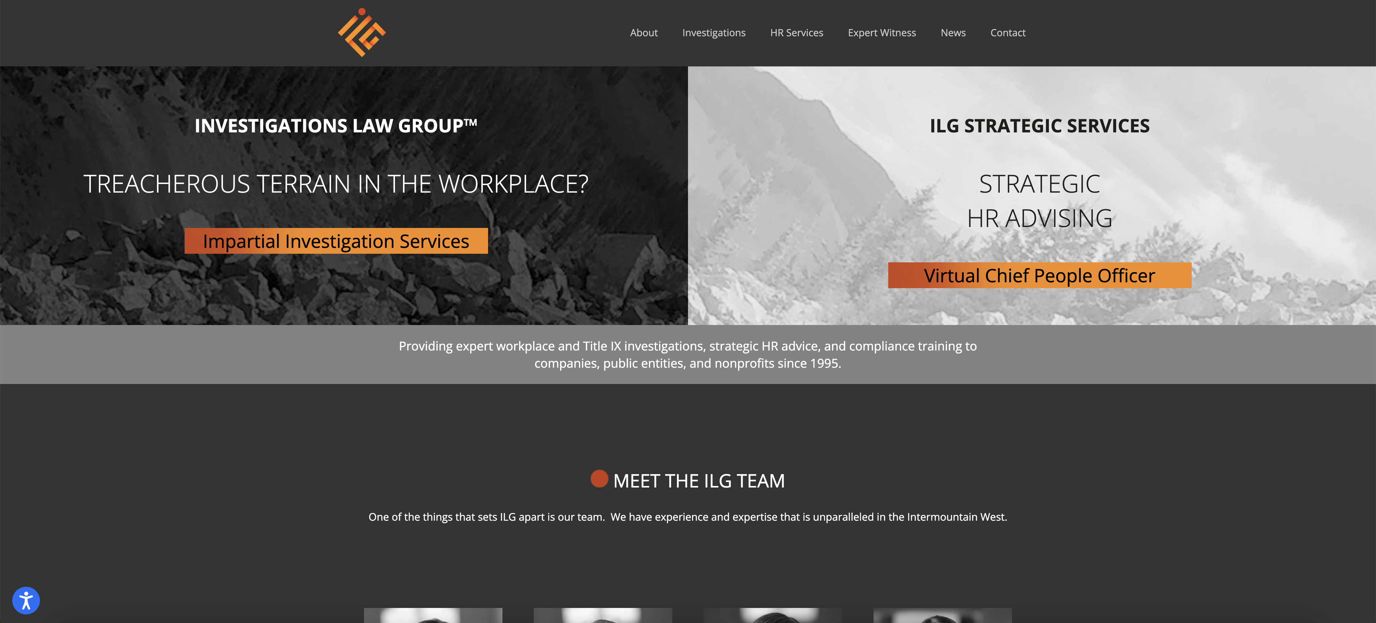 Investigations Law Group website screenshot.png