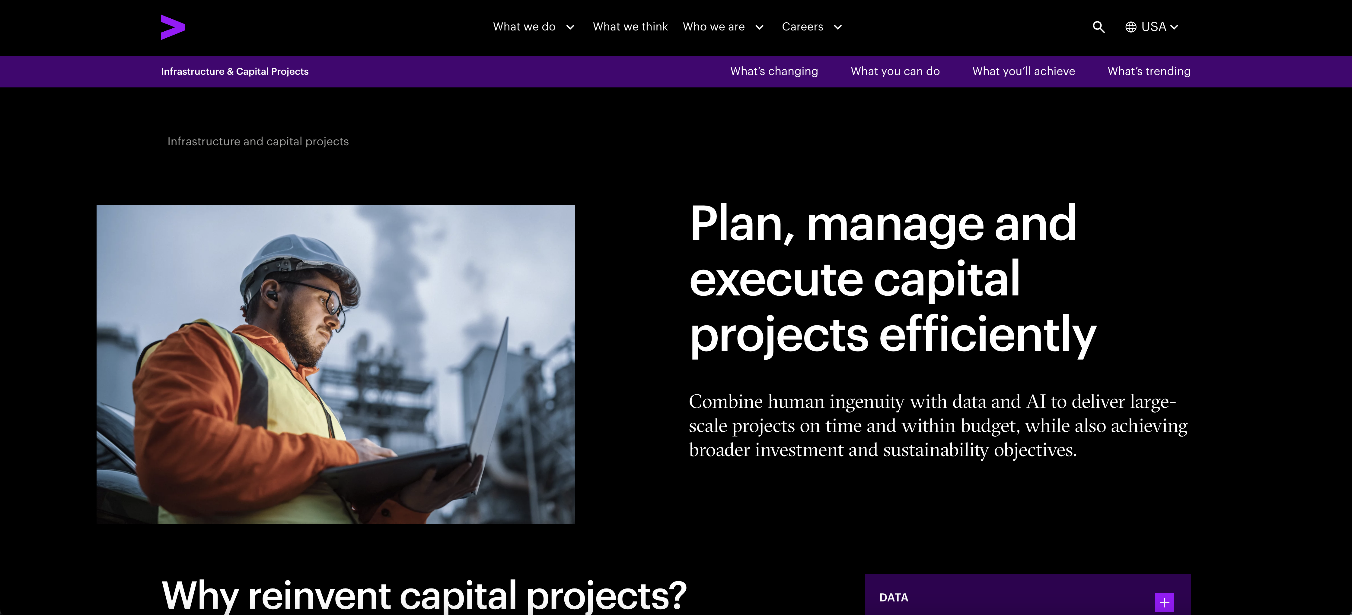Anser homepage screenshot