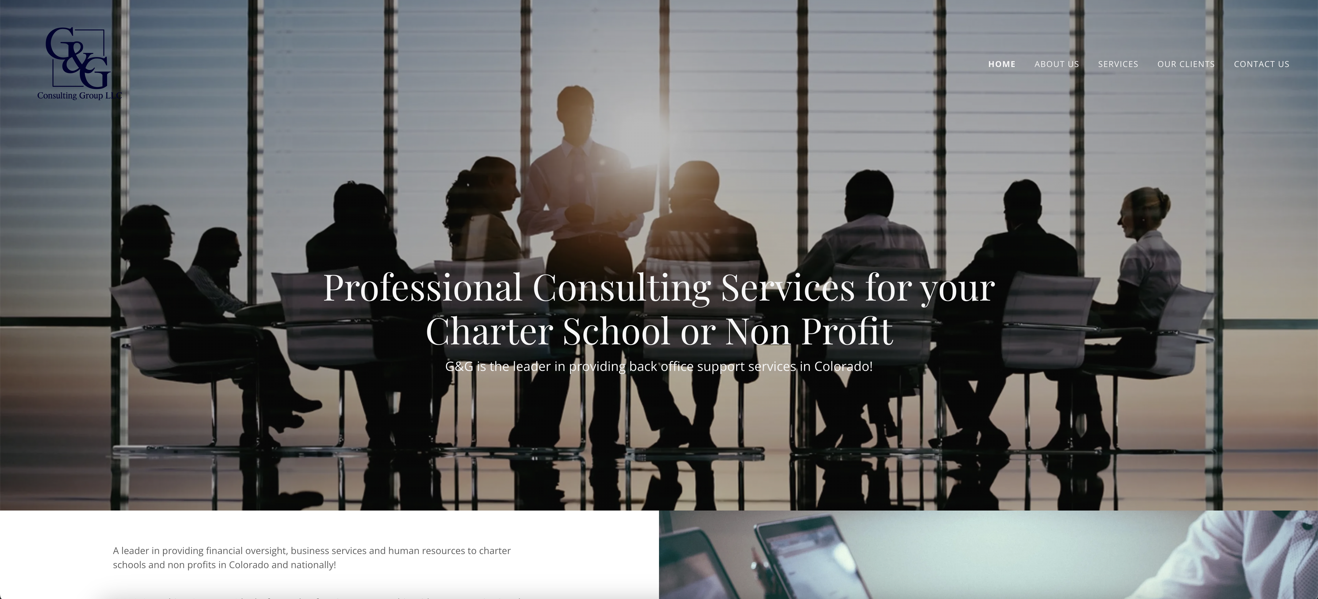 G and G Consulting homepage screenshot