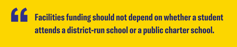 Facilities funding should not depend on whether a student attends a district-run school or a public charter school